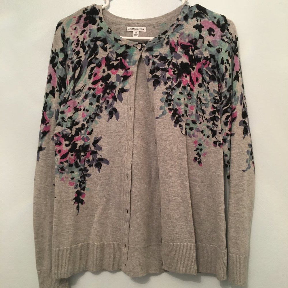 XS Croft&Barrow Floral Sweater